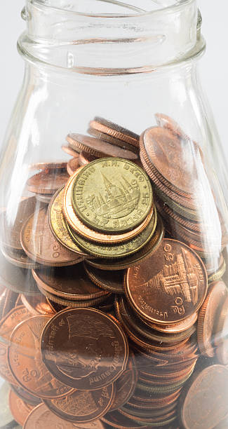 istock baht thai in glass bank as element accumulation 626038064