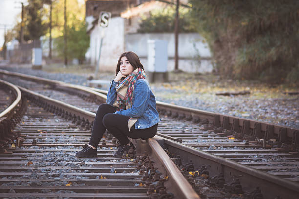 istock Young Girl in Railroad 626039458