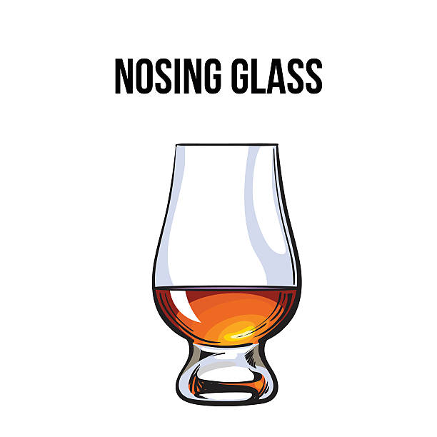 Scotch Whiskey Rum Brandy Nosing Glass Stock Illustration