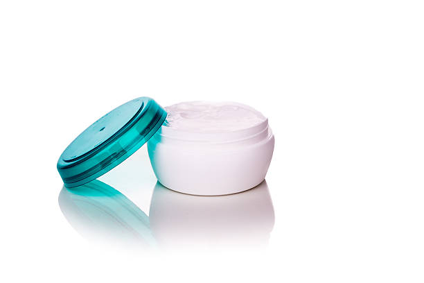 istock Skincare cosmetic jar with cream on white background 626040280