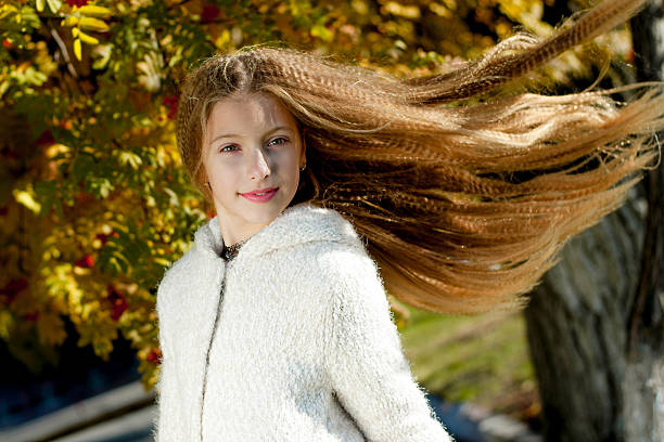 istock Girl with flying hair 626045226