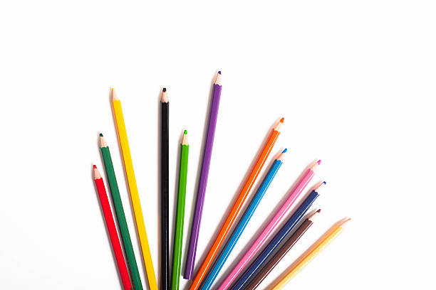 istock color pencils isolated on white background. 626055852
