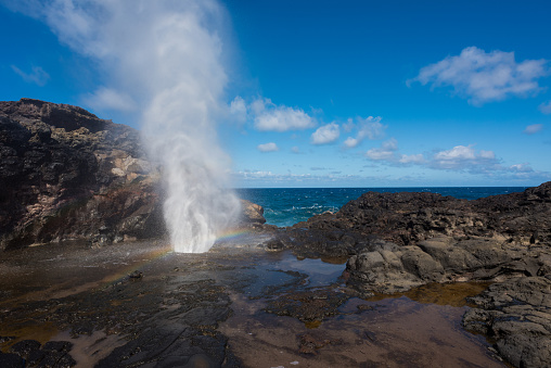 Nakalele Blowhole on Maui's north coast, Hawaii, USA