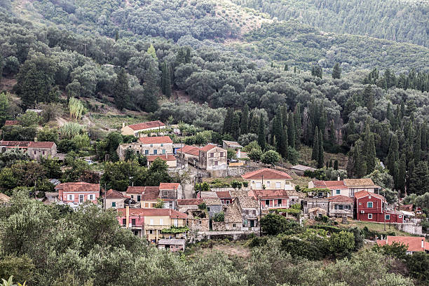 istock village in Corfu 626056692