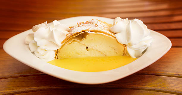 istock Viennese strudel with vanilla sauce 626059732