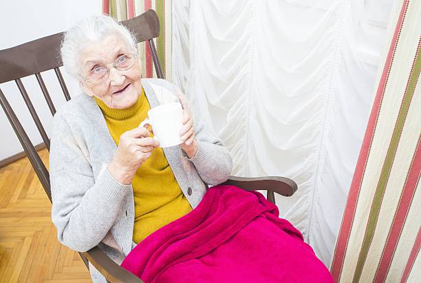 istock Elderly lady in chair 626060676