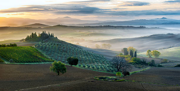 istock Early morning in San Quirico d´Orcia, Tuscany 626062152