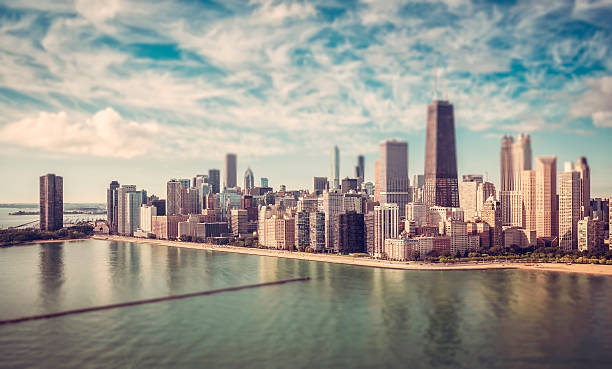 istock Chicago Skyline aerial view 626066724