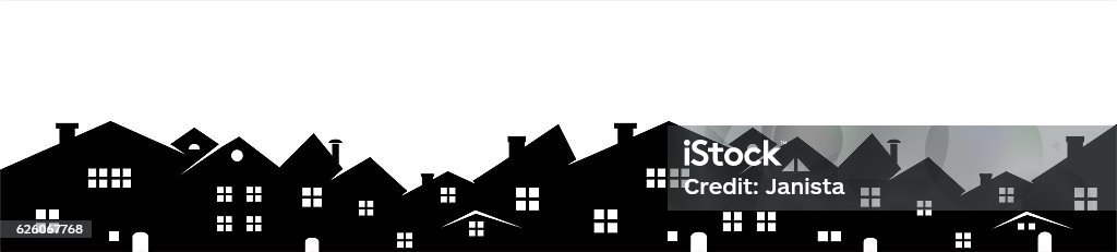 cityscape Cityscape, vector icon, background, black and white silhouette. House stock vector