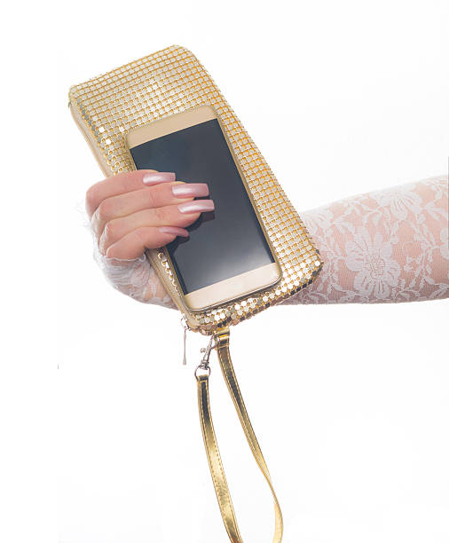 istock Bridal clutch with smartphone 626068630