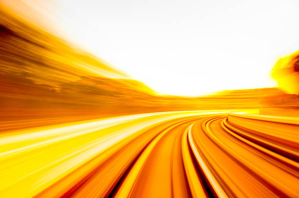 Train on speed in railway station