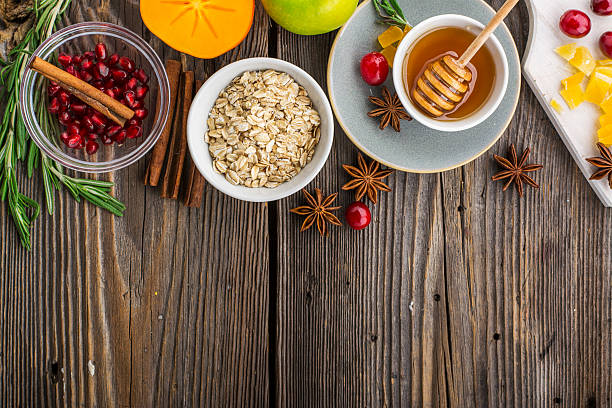 istock Various ingredients for winter seasonal baking and other recipes, pomegranate 626069862