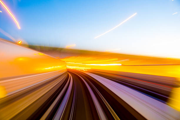 istock Speed motion in urban highway road tunnel 626070234