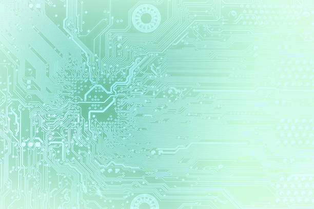 istock Close up of computer circuit board 626071552