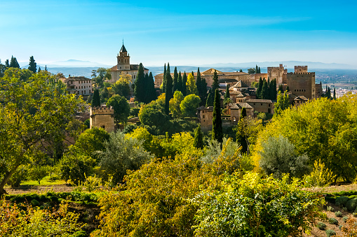 Beautifull view of Alhambra in Granada Spain