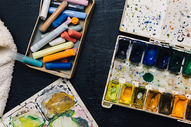 istock From above view of artist workspace 626088028