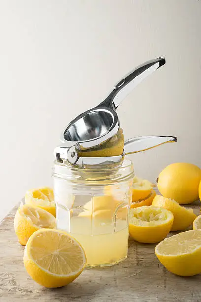 Photo of Lemon Press on Jar of Lemon Juice