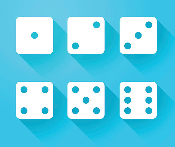 Set of dice icons vector art illustration