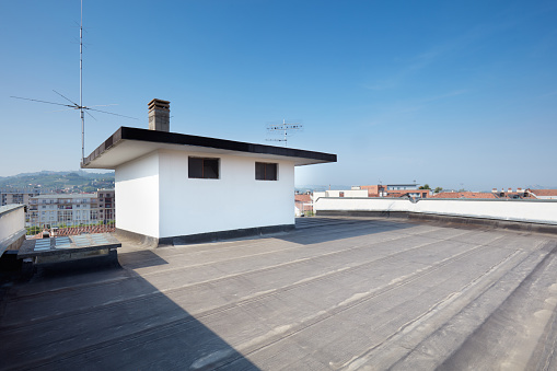 Large rooftop balcony in a sunny day