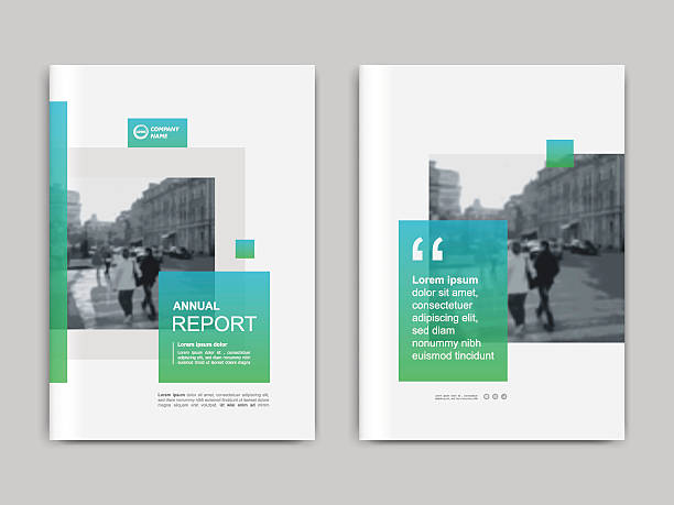Cover design annnual report, flyer, presentation, brochure. Annual report, flyer, presentation, brochure. Front page report , book cover layout design. Design layout template in A4 size . Abstract green transparent cover templates minimal magazine layout stock illustrations