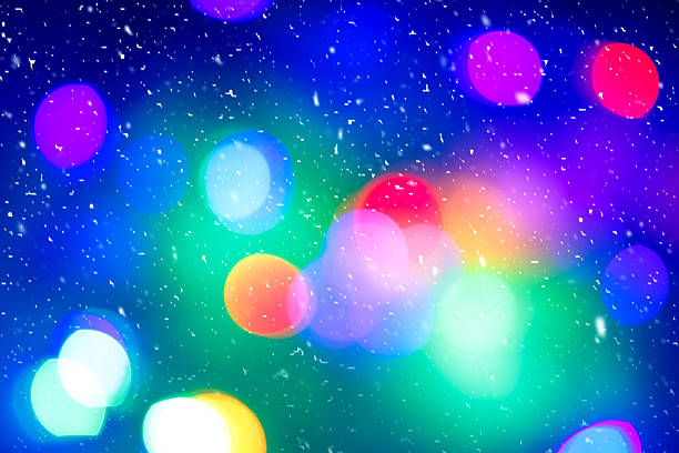 istock Defocused colorful ligths of Christmas tree.  Multicolored bokeh lights. 626100836