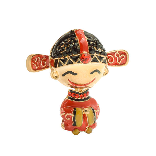 China man figurine isolated on white