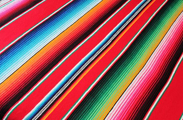 istock Mexico poncho striped serape background with copy space 626132994