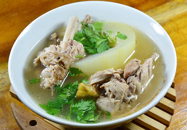 istock boiled winter melon with duck soup on bowl 626133480