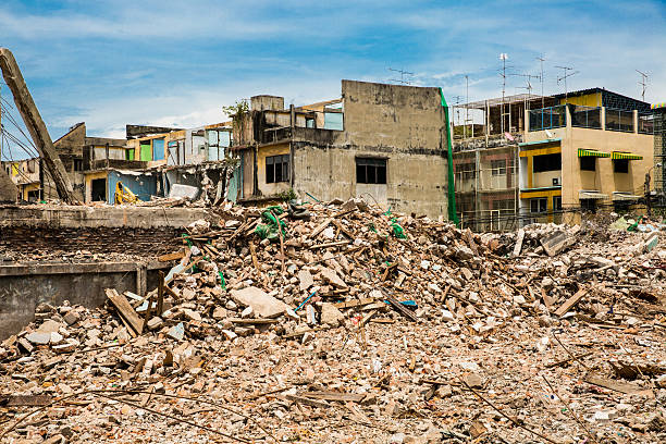 istock Demolition of buildings destroyed 626134820