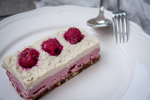 istock Raw cashew cake (cheesecake) and berries (strawberries, cherries) 626158858