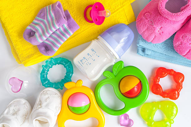 istock baby bottle with milk on white background top view 626159558