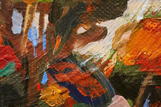 istock Oil painting close-up texture 626160982
