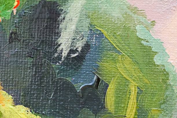 istock Oil painting close-up texture 626161244