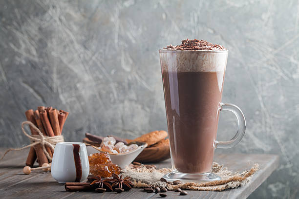 istock Coffee latte in a tall glass 626161740