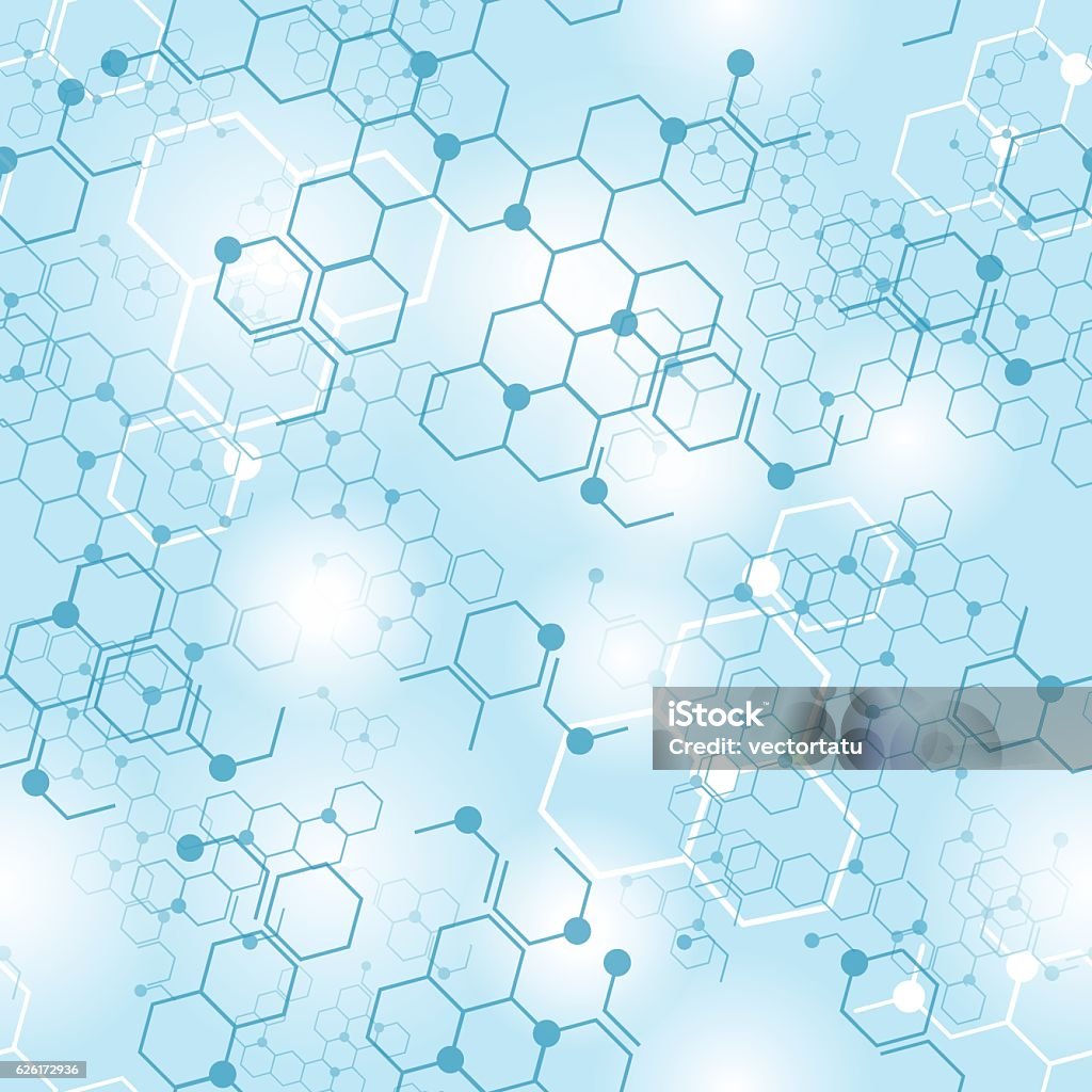 Molecular Structure Seamless Pattern Stock Illustration - Download ...