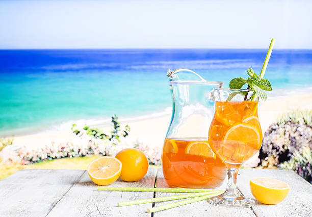 istock Glass of summer ice tea 626174576