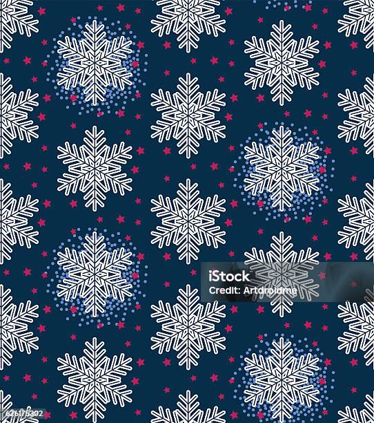 Christmas Seamless Pattern Stock Illustration - Download Image Now - Abstract, Backgrounds, Blizzard