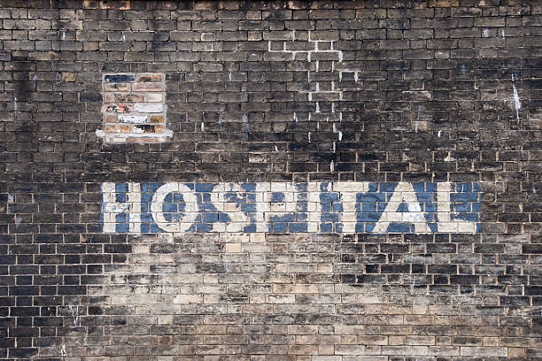istock Old Painted Hospital Sign 626176782