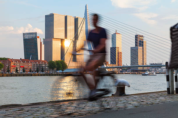 Rotterdam skyline, Netherlands stock photo
