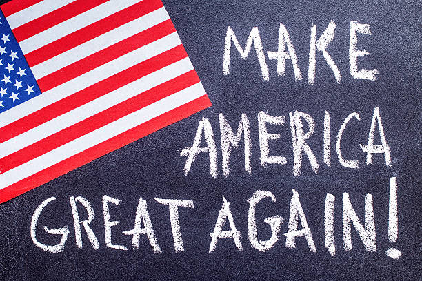 istock Make America great again  on the chalk board 626183388