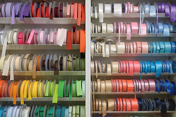istock multicolored ribbons for sewing on the shelf 626184310