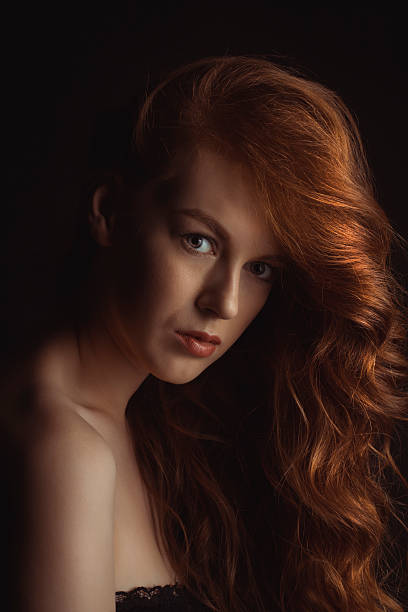 istock Closeup portrait of young beautiful model at studio 626185150