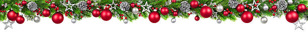 istock Christmas border on white, extra wide 626185782