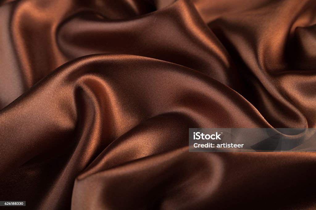 Brown Brown Silk - Background Textile Stock Photo