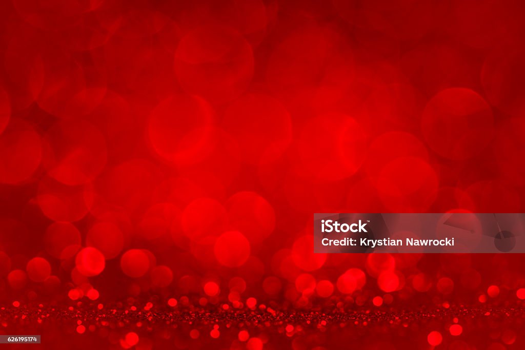 Defocused red lights and glitter Christmas Stock Photo