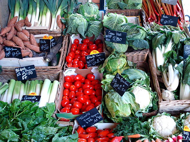istock Colorful Vegetables on a Market stand 626196912