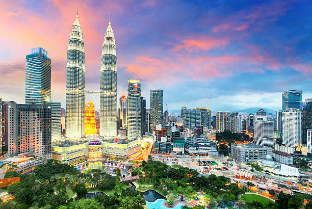 istock Top view of Kuala Lumper skyline at twilight 626207942