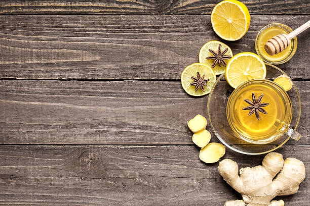 istock top view of transparent cup of ginger tea 626208088