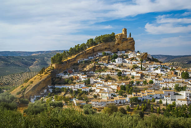 istock Beautiful cityscape with castle on  hill in Montefrio, Spain 626214896