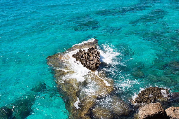 istock Stone cliff in a beautiful blue sea Cyprus 626223418